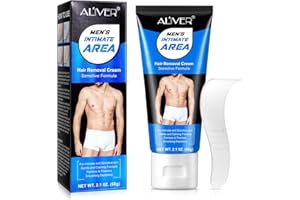 VALLEYLUX Intim Haarentfernungscreme, Sanfte Intim Enthaarungscreme für Den Intimbereich und Empfindliche Haut Haarentfernung für Männer, Schnelle und Effektive Hair Removal Cream in nur 6-8 Minuten, 2.1oz