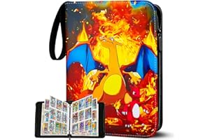 FUXGAOZH Card Binder for Kids,Trading Card Binder 9 Pocket 50 Pages 900 Cards Capacity,Portable Waterproof PU Card Binder Folder,Collectible Card Album This is the perfect for boys and girls (PHL9)