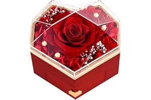 GOICC Forever Rose Mothers Day Gifts for Women Mum Wife Girlfriend Preserved Eternal Rose Flower Gift Box with I Love You Necklace for Her Perfect Present for Birthday Anniversary Christmas Valentine's Day