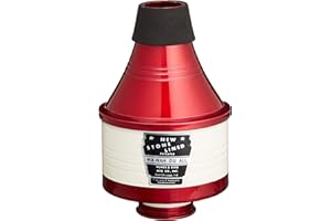 Humes & Berg 111 Stonelined Wah-Wah-Trompeten-Dämpfer (Aluminium), Rot/Weiß