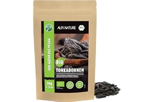 Alpi Nature Tonkabönor BIO 50g, Ekologiska Hela Tonkabönor för Matlagning, Bakning och Desserter