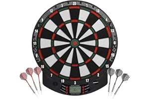 Designa Darts DB906 Série 1 | Cible de fléchettes électronique avec écran LCD numérique de score et 2 jeux de fléchettes à pointe souple avec 26 fonctions de jeu