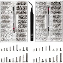 Lot De 1061 Mini Vis En Acier Carbone Argent - Tailles M1.4 à M2.5, Pour Réparation électronique, PC, SSD, + Pince