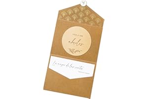 Joli Coon Tarjeta de madera Vais a ser abuelos con sobre desplegable y sello - Anunciar embarazo abuela