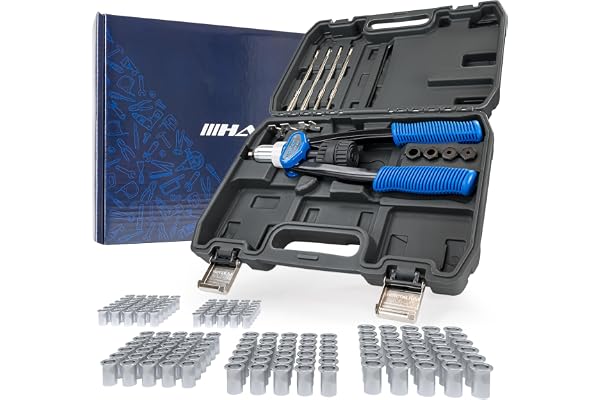 HASKYY Pince à Rivets Pince à riveter professionnelle150 écrous à rivets M5-M6-M8-M10-M12 Taille Compacte