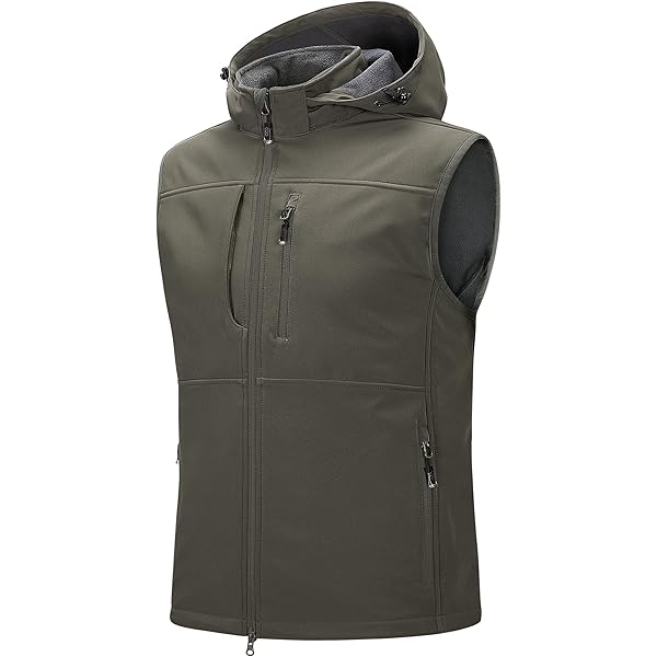 Harbrosrce Heren bovenkleding bodywarmer fleece gevoerd vest winter bodywarmer mouwloos jack thermisch winddicht gilet met meerdere zakken, Zwart, XL