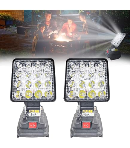 Battery Lamp For Makita 18/21 V, 48 W 2 Brightness Settings Wireless LED Work Light Battery - View #11