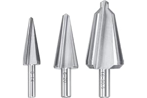 kwb HSS Blech-Schälbohrer Set, 3-teilig für Edelstahl, Konus-Bohrer stufenlos für hochlegierte Stähle