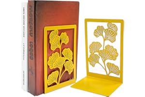 GOSLYLY serre-livres cale livre etagere-presse livre metal, Bloc Livre bookends Bloque Livre pour Bureau École à Domicile (Gold)