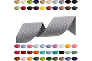 CARTONARE Gurtband 2m 5m 10m 50m, 50 Farben, Breite 10mm 15mm 20mm 25mm 30mm 40mm 50 mm Taschengurt Polypropylen Ideal für DIY-Projekte, Handarbeiten (134) Taubengrau, 25mm x 2m