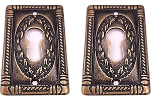 cyclingcolors 2x Roseta placa de llave cubierta bocallave cerradura antigua mueble 43 x 25 mm