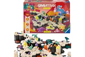 Ravensburger GraviTrax Junior Starter-Set XXL Dino 24845 - Kugelbahn ab 3 Jahre - Murmelbahn und Konstruktionsspielzeug für Kinder, Dino Geschenk für Jungen und Mädchen