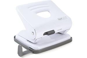 Rapesco 1399 825 2-Hole Metal Punch, 25 Sheet Capacity, White