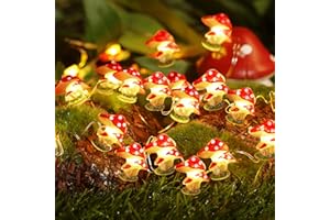 Coquimbo Mushroom Decor LED String Lights 3M 30LEDs Cute Fairy Lights Battery Operated Room Decor for Bedroom Party Christmas Wedding Patio Indoor Outdoor Use