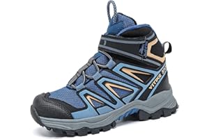 JMFCHI Winterschuhe Kinder Schneestiefel Jungen Warm Gefütterte Mädchen Wanderstiefel Mid Trekkingschuhe Outdoor rutschfest