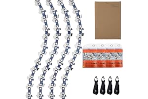 Qiaomiao 4 stück GTA 26 Sägeketten 4 Zoll Mini Kettensäge Ketten Kompatibel mit Stihl 36700000028, 1/4"LP 1,1 mm 28 Treibglieder
