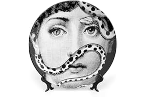 SKYRUG Lina Cavalieri - Piatto decorativo Fornase per il trucco del viso, decorazione da appendere alla parete, con staffa e speciale gancio a molla, stile, 25,4 cm