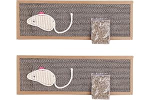 BPS BUENA PET SHOP BPS 2Pcs Rascador Gatos Rascador de Cartón Juguetes Gatos Accesorio Ideal para Afile Las Uñas (2 Pcs 13x38cm) BPS-1852 * 2