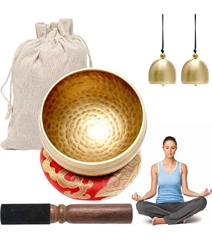 Tibetaanse Klankschalen Mini Set 3 Stuks - Met Hamer En Kussen Voor Meditatie En Yoga