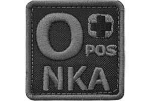 LEGEEON ACU O POS O+ NKA Blood Type Subdued Embroidered Touch Fastener Patch