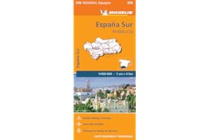 Carte Régionale Espagne Sud : Andalucia