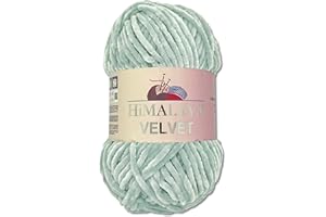 WOHNKULT Himalaya 100 g Velvet Dolphin Wool, 40 Colours to Choose From, Chenille Knitting Yarn, Fluffy Yarn, Shiny Accessory, Clothing Blankets (90025, Cloud)