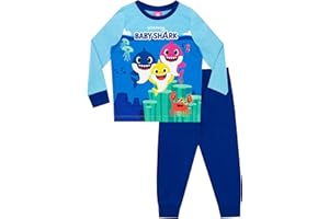 Pinkfong Pigiama a Maniche Lunghe per Ragazzi Baby Shark