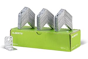 Alberts 846503 Équerre d'assemblage | galvanisée Sendzimir | 50 x 50 x 35 mm | kit de 50