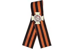GANWEAR St. George Ribbon 9. Mai WW2 Russischer Siegtag - Weißes Kreuz Brosche Abzeichen