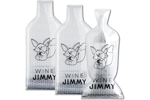 JIMMY THE FOX | Återanvändbara vinpåsar för resor | 3-pack | Hållbart trelagers flaskskydd | Läckagesäkert & stöttåligt