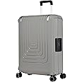 Eminent Checked Luggage 26 Inches – Polypropylene Hard Case Luggage Sets with 4 Double Spinner Wheels TSA Lock (Checked Luggage 26-Inch, Grey)