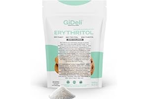 GiDeli Érythritol 1 kg de sucre cristallisé sans calories, substitut alimentaire comme alternative au sucre végétalien et respectueux des dents