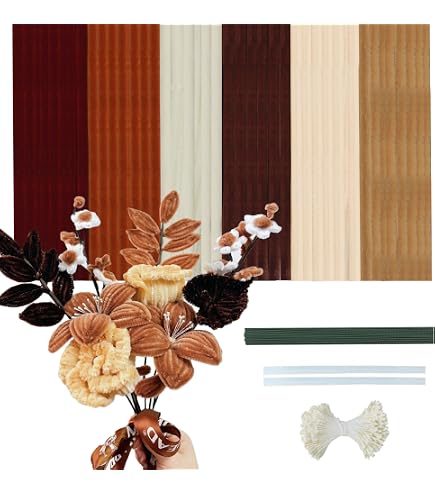 Kit DIY Fleurs En Fil Chenille - 400 Tiges + Accessoires Pour Bouquets Tulipes, Tournesols | Loisir Créatif Adultes/enfants