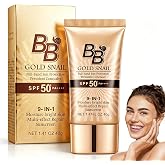 BB Cream SPF 50+, with Golden Snail Extract, Cream with Moisturizing Colour, Natural Effect, Sun Protection, Light Coverage,