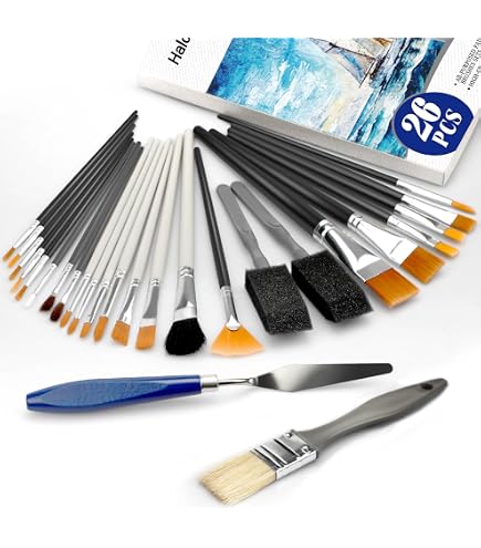 11X KÜNSTLERPINSEL PINSEL Set Für Acrylfarben Ölmalerei Aquarell