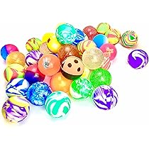 Jameitop Billard Flummis 10er Set - 30mm Bunte Hüpfbälle Retro Design