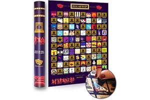 Atlas & Green Top 100 Musicals Poster. Top 100 Scratch Off Musical Poster. Gift Tube Movie Posters Stickers