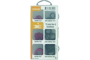 COMAP Coffret de 70 Joints d'étanchéité fibre/caoutchouc pour raccord - Dimensions 20x27, 12x17, 15x21 - Rouge et Noir - S278505