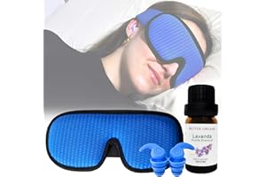 BETTER DREAMS Antifaz Dormir Tapones Oídos Aceite Lavanda Pack Relajación Sueño Profundo Bloquea Luz Reduce Ruido Descanso Natural Viajes Reducción Sonido Kit Sueño Bienestar Aromas Relajantes
