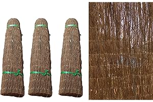 PAL FERRETERÍA INDUSTRIAL PAL | Rollo Brezo Natural Color marrón Oscuro. Rollo Brezo ecológico 1,5 m Altura por 3 m Longitud (3- Rollos Brezo)