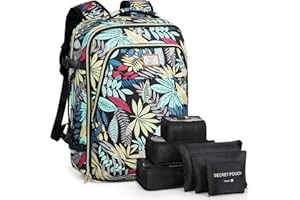 Lekespring Duży plecak, bagaż podręczny dla kobiet, 15,6", plecak podróżny, plecak turystyczny z 6 częściowymi kieszeniami na ubrania, na urlop, do pracy, pracy, podróży