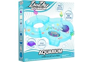 John Adams Zhu Zhu Pets | Zhu Zhu Aquarium Figure of 8 Starter Playset WITH Fish | Electronic Pets | Ages 4+, Blue, 11552
