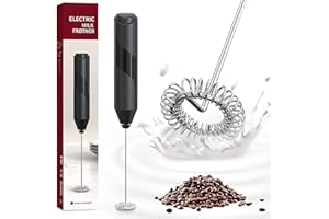 PAULAND CO Espumador de Leche Eléctrico Profesional - Batidora Leche Espuma - Batidor Milk Frother con Motor Eléctrico - Funciona con 2 Pilas AA - Ideal para Mezclas, Bebidas, Salsas (Original)