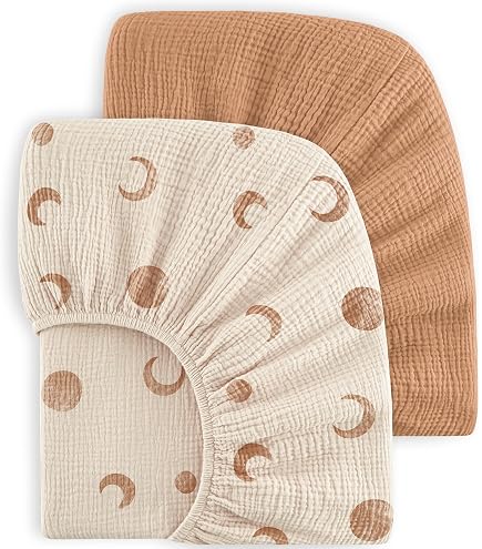 Drap-housse 100% Coton Jersey 140x70 Cm - Pour Lit Bébé, Lit Voyage, Berceau - Doux, Extensible, Lavable Machine - Vert