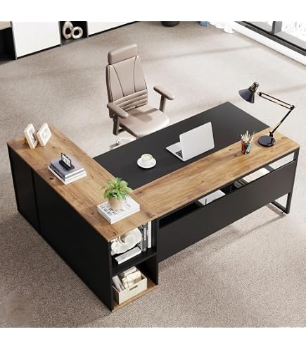 Hiroyuki　TRUCK FURNITURE DESK DURAFUR Executive Office Desk | 6x2.5 ft Engineered Wood Table