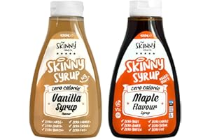 THE SKINNY FOOD CO The Skinny Foods Twin Pack Vanilla & Maple Flavoured Dessert Topping Syrup,Sugar Free,Zero Calories