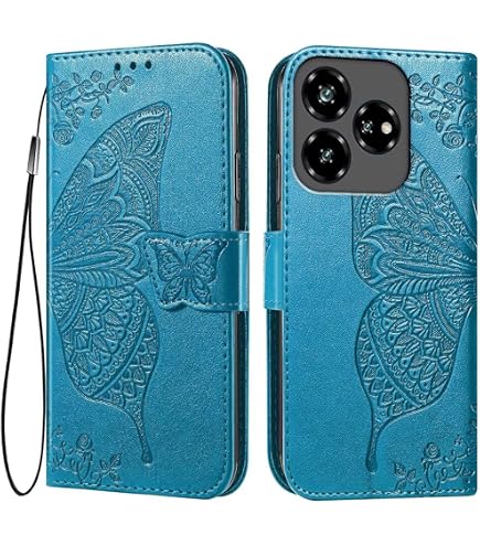Leder Flip Case Für ZTE Blade V60 Vita – Mit Standfunktion, Kartenfach & Magnetschnalle – Schwarz