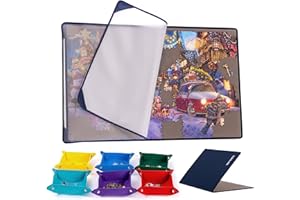 Tektalk Planche à puzzle pliable avec 6 plateaux de tri, tapis de puzzle portable avec couverture anti-poussière pour puzzle, jusqu'à 1500/2000 pièces (jusqu'à 1000 pièces, tableau gris avec 6