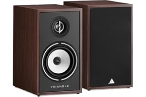 Triangle - Enceinte Bibliothèque Hi-FI BOREA BR02 - Puissance Admissible 80W - Rendement 89 DB/W/m – Polyvalente Musique et Home-Cinéma - 176 x 310 x 274 mm - Noyer (Paire)