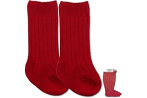 BABYZOCO Calcetines Altos de Algodón para Bebé, Medias Largas, Talla S, Apto para 0 a 12 Meses